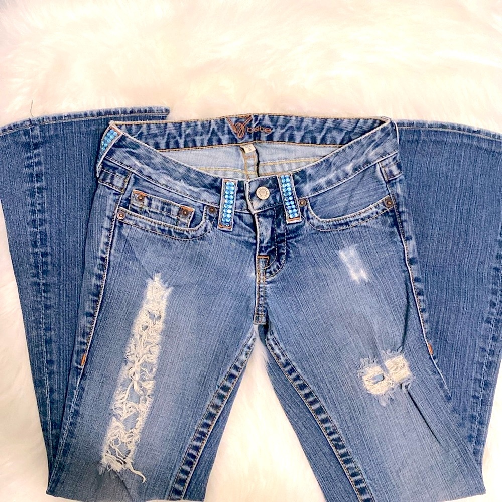 Bebe Denim Jean Like New Excellent Condition - Picture 3 of 13